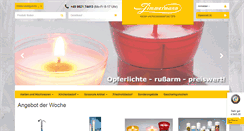 Desktop Screenshot of kerzen-zimmermann.de